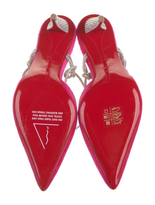 Christian Louboutin Velvet Printed Slingback Pumps