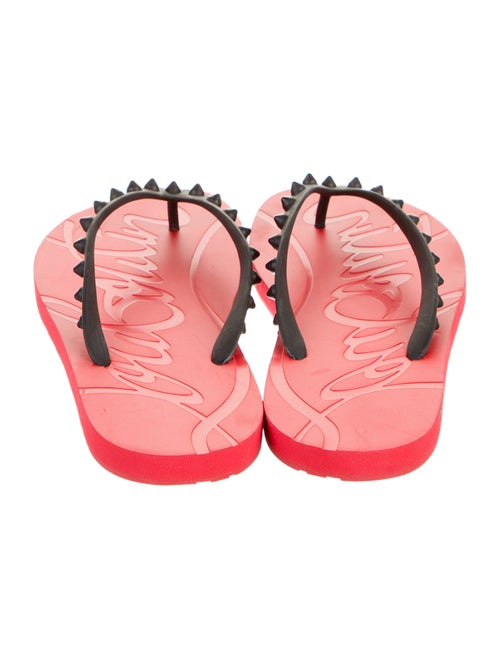 Christian Louboutin Rubber Studded Accents Flip Flops