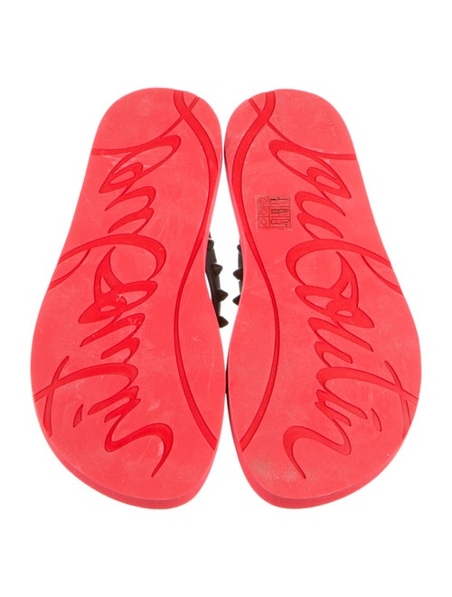 Christian Louboutin Rubber Studded Accents Flip Flops