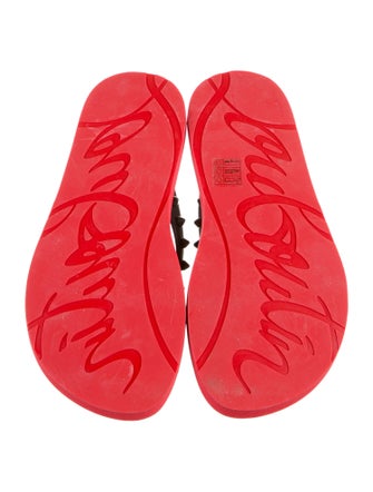 Christian Louboutin Rockstud Accents Rubber Flip Flops