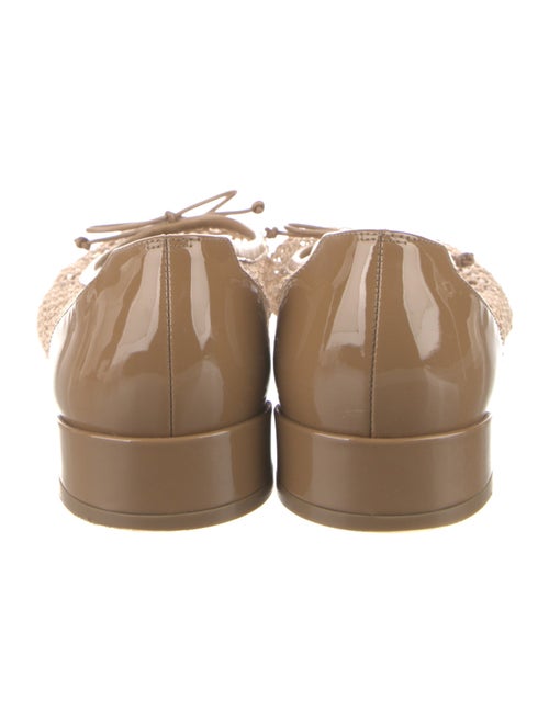 Christian Louboutin Patent Leather Mesh Accents Ballet Flats