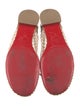 Christian Louboutin Patent Leather Mesh Accents Ballet Flats