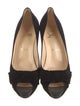 Christian Louboutin Suede Bow Accents Pumps