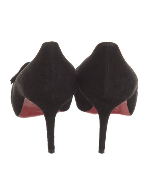 Christian Louboutin Suede Bow Accents Pumps