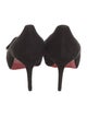 Christian Louboutin Suede Bow Accents Pumps
