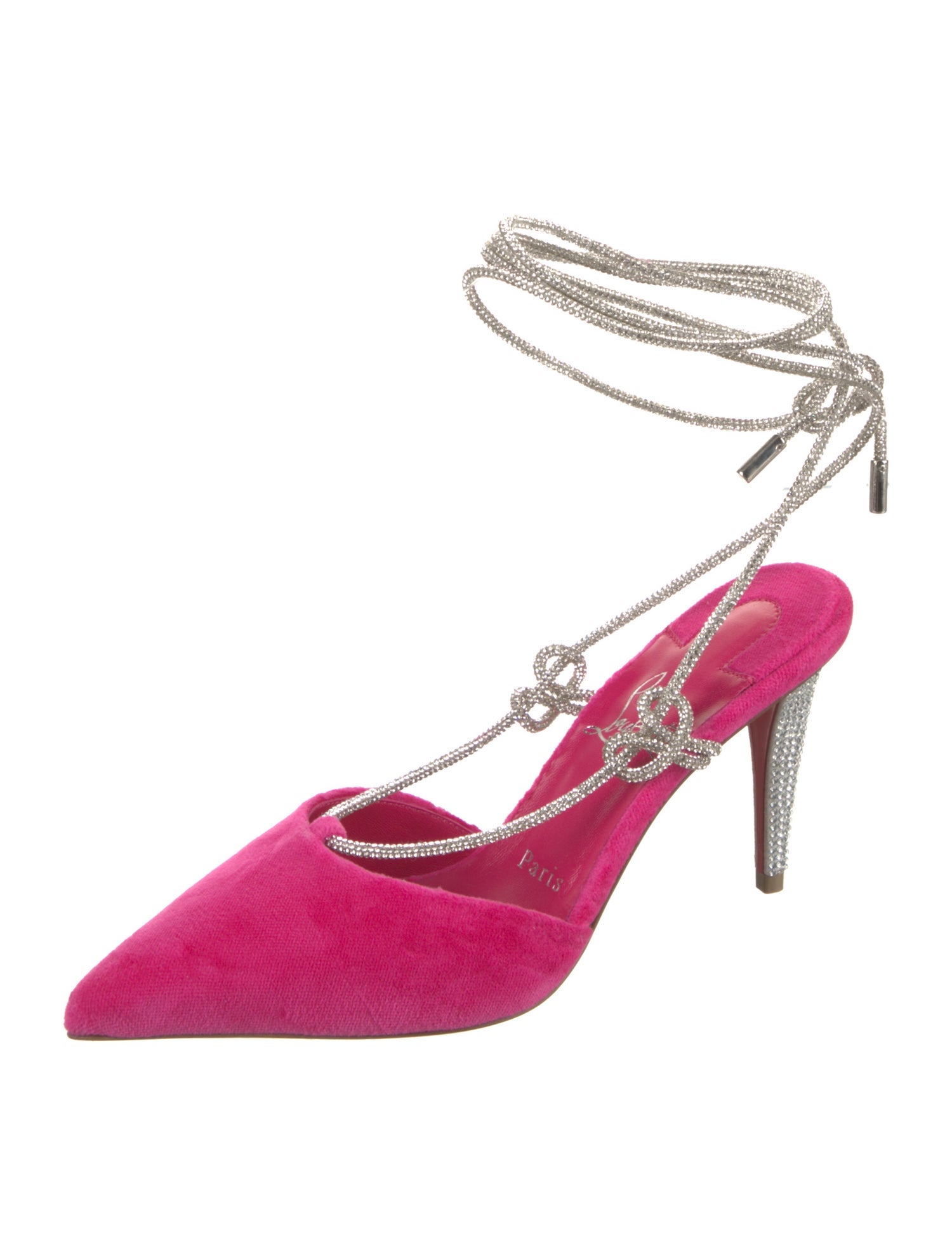 Christian Louboutin Velvet Printed Slingback Pumps