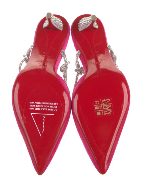 Christian Louboutin Velvet Printed Slingback Pumps