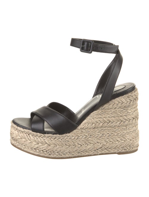 Christian Louboutin Leather Colorblock Pattern Espadrilles