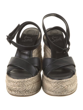 Christian Louboutin Leather Colorblock Pattern Espadrilles