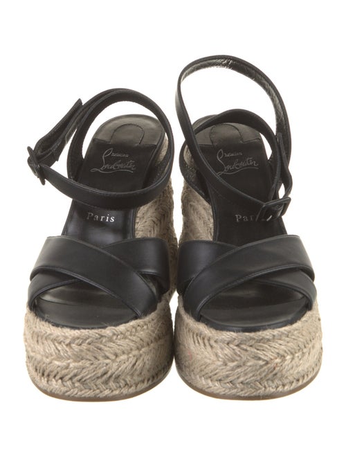 Christian Louboutin Leather Colorblock Pattern Espadrilles