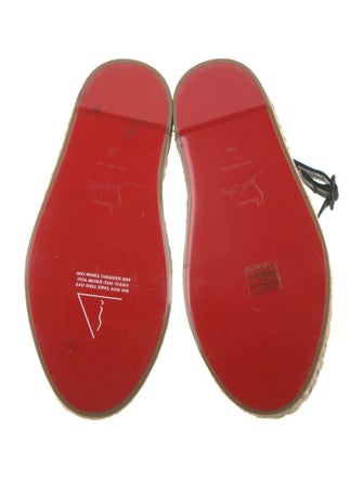 Christian Louboutin Leather Colorblock Pattern Espadrilles