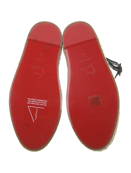 Christian Louboutin Leather Colorblock Pattern Espadrilles