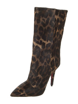 Christian Louboutin Ponyhair Animal Print Boots