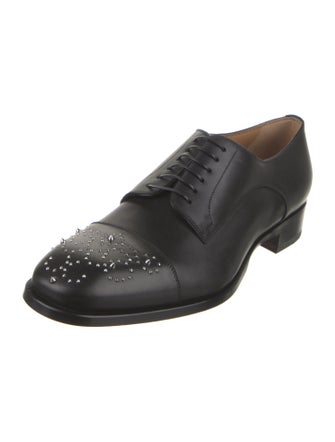 Christian Louboutin Leather Studded Accents Oxfords