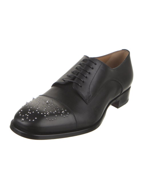 Christian Louboutin Leather Studded Accents Oxfords