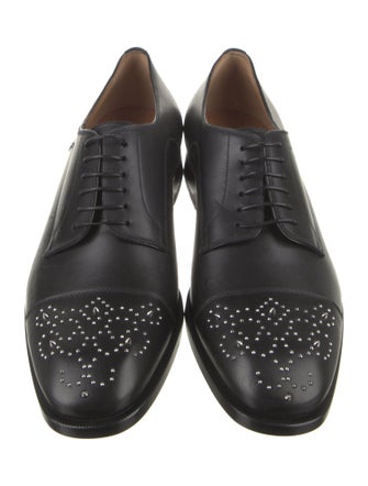 Christian Louboutin Leather Studded Accents Oxfords