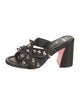 Christian Louboutin Leather Studded Accents Slides