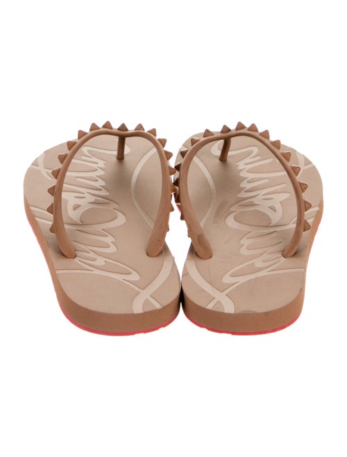 Christian Louboutin Rubber Studded Accents Flip Flops
