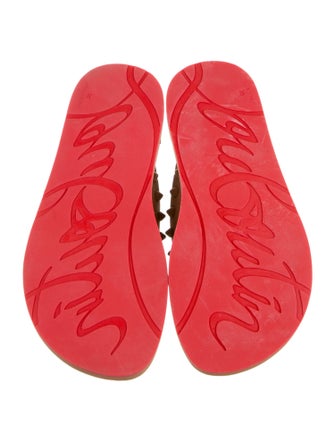 Christian Louboutin Rubber Studded Accents Flip Flops