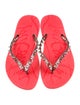 Christian Louboutin Rubber Studded Accents Flip Flops