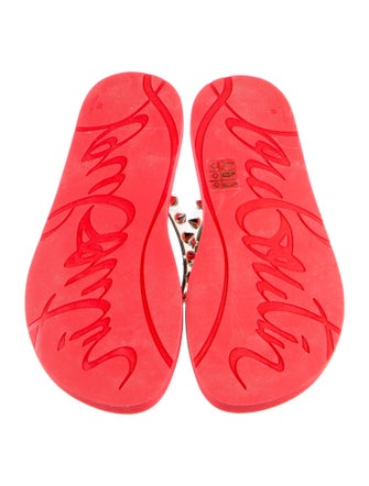 Christian Louboutin Rubber Studded Accents Flip Flops