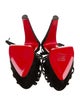 Christian Louboutin Suede Crystal Embellishments Slingback Sandals