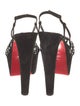Christian Louboutin Suede Crystal Embellishments Slingback Sandals