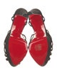 Christian Louboutin Suede Crystal Embellishments Slingback Sandals