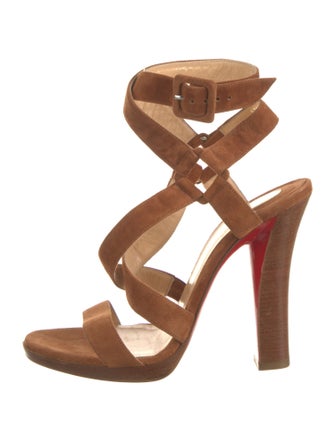 Christian Louboutin Suede Gladiator Sandals