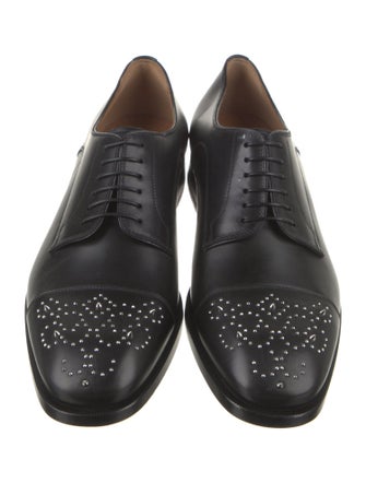 Christian Louboutin Leather Studded Accents Oxfords