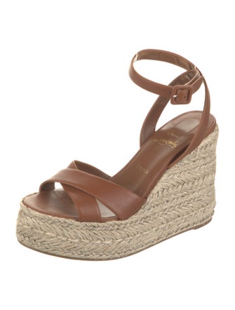 Christian Louboutin Leather Braided Accents Espadrilles