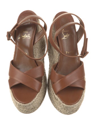 Christian Louboutin Leather Braided Accents Espadrilles