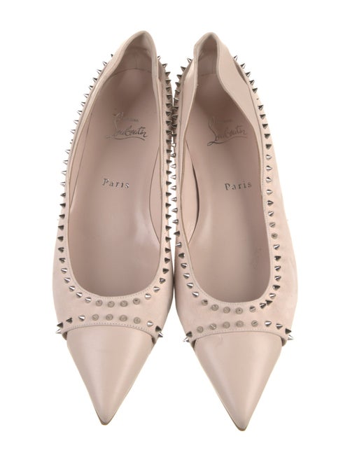 Christian Louboutin Spike Accents Suede Ballet Flats