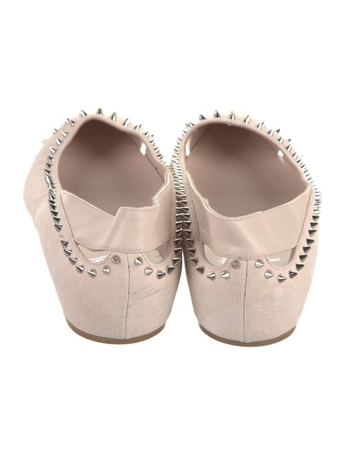 Christian Louboutin Spike Accents Suede Ballet Flats
