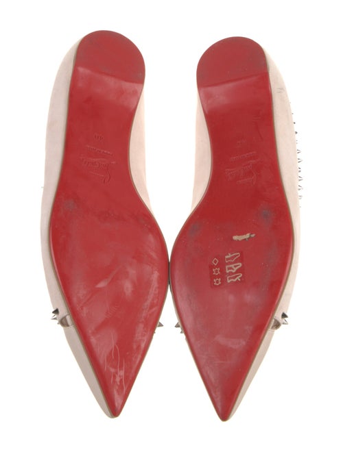 Christian Louboutin Spike Accents Suede Ballet Flats
