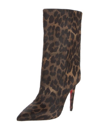 Christian Louboutin Ponyhair Animal Print Boots