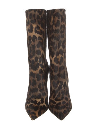 Christian Louboutin Ponyhair Animal Print Boots