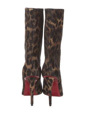 Christian Louboutin Ponyhair Animal Print Boots