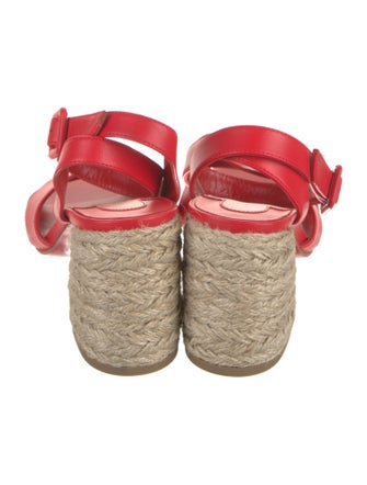 Christian Louboutin Leather Colorblock Pattern Espadrilles