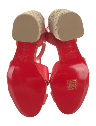 Christian Louboutin Leather Colorblock Pattern Espadrilles