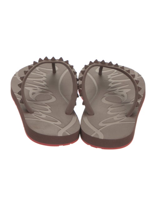 Christian Louboutin Rubber Studded Accents Flip Flops