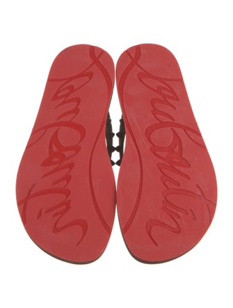 Christian Louboutin Rubber Studded Accents Flip Flops
