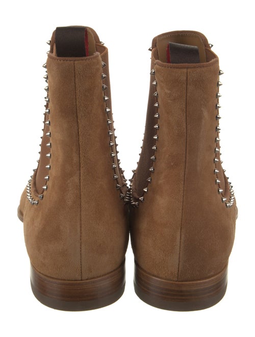 Christian Louboutin Suede Studded Accents Chelsea Boots