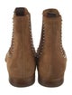 Christian Louboutin Suede Studded Accents Chelsea Boots
