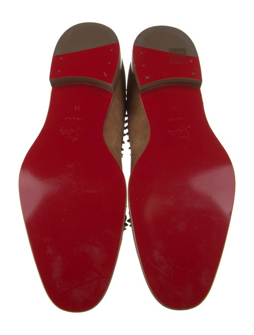 Christian Louboutin Suede Studded Accents Chelsea Boots