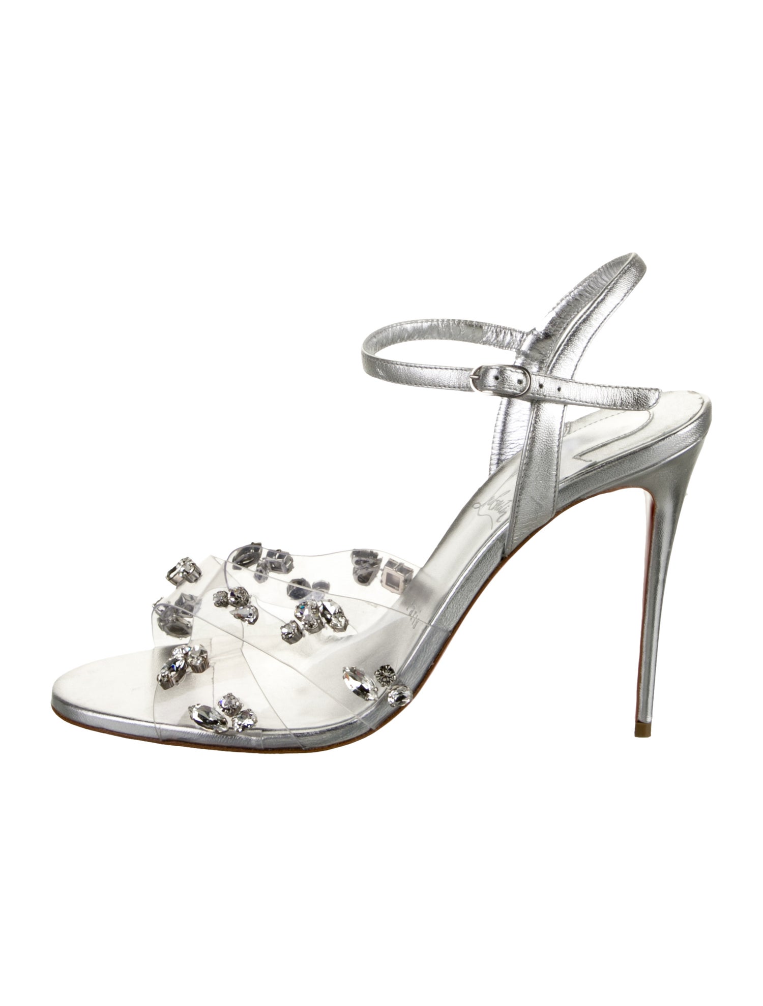 Christian Louboutin Glitter Crystal Embellishments Sandals