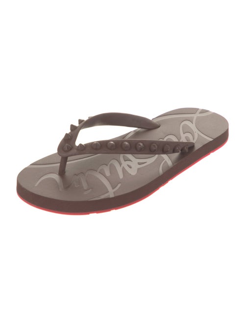 Christian Louboutin Rockstud Spike Rubber Flip Flops