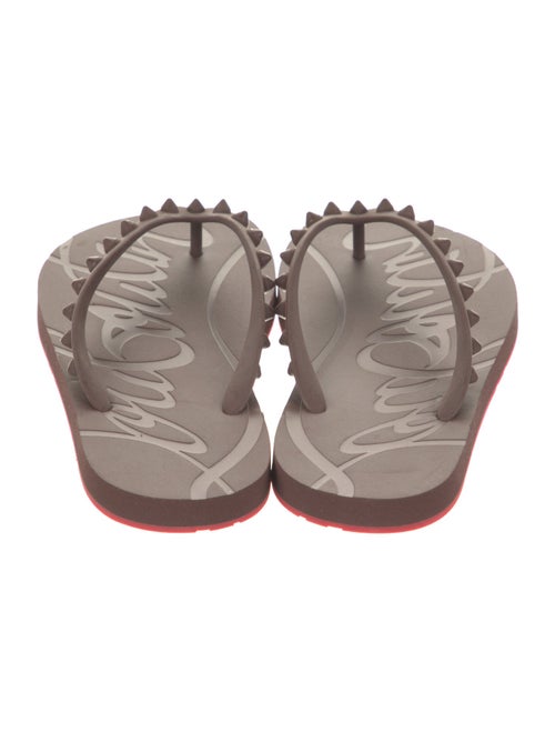 Christian Louboutin Rockstud Spike Rubber Flip Flops
