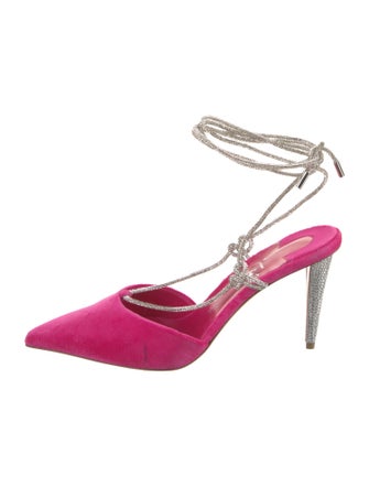 Christian Louboutin Velvet Printed Slingback Pumps