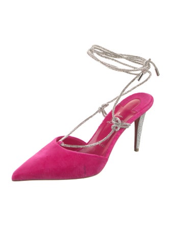 Christian Louboutin Velvet Printed Slingback Pumps